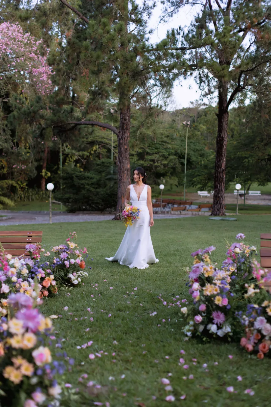 Renovação de votos romântica somente com o casal