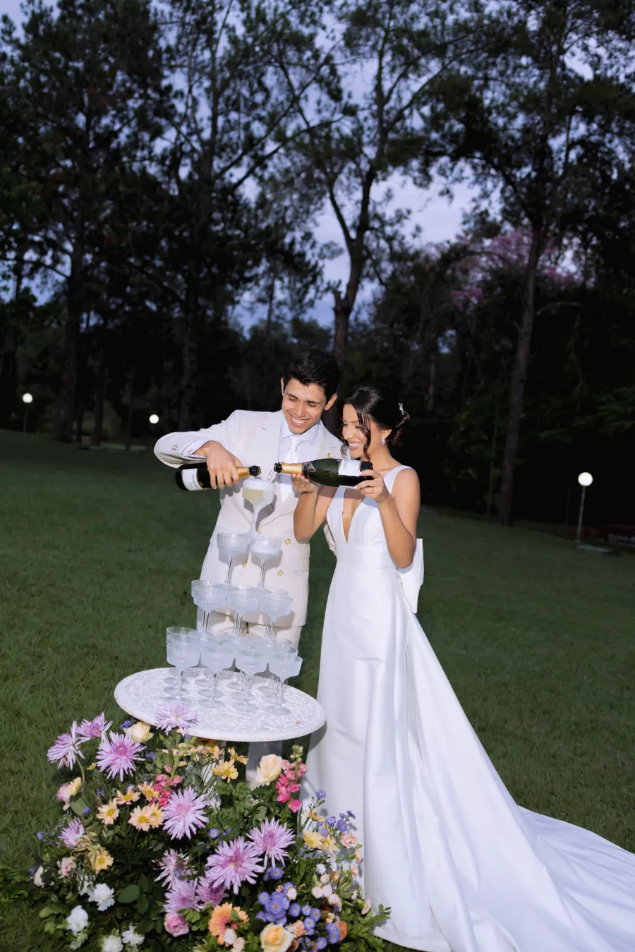 Renovação de votos romântica somente com o casal