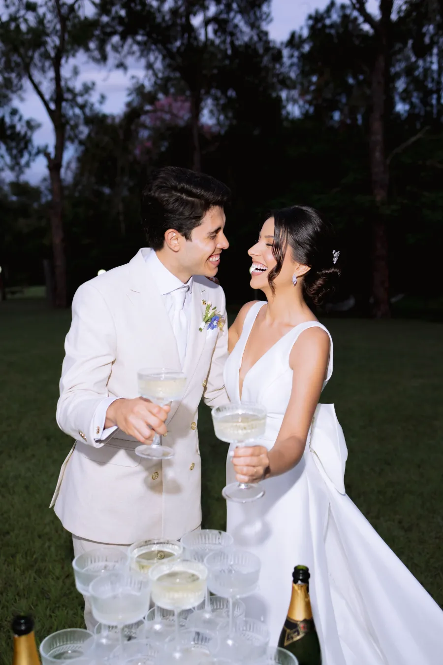 Renovação de votos romântica somente com o casal