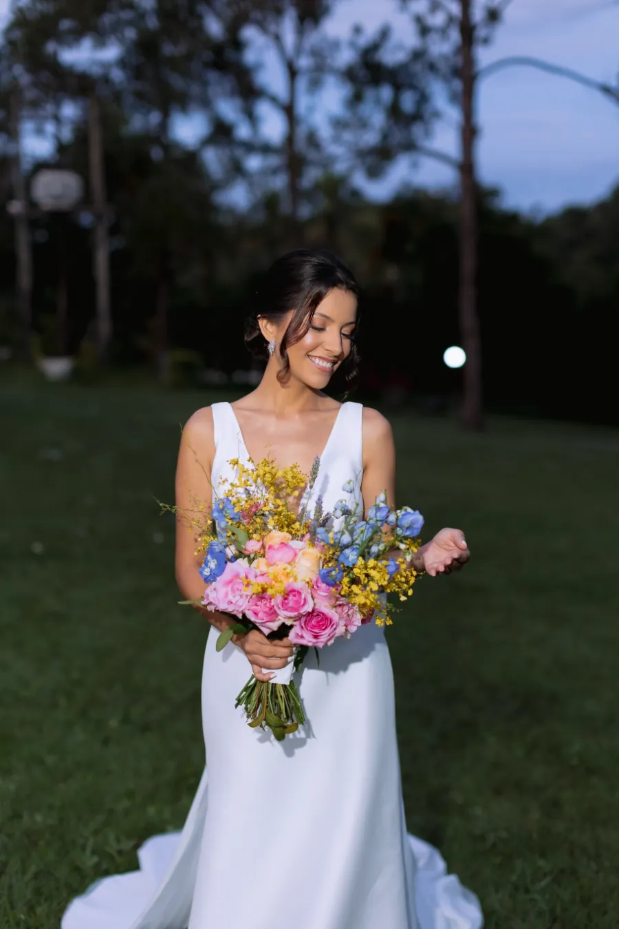 Renovação de votos romântica somente com o casal