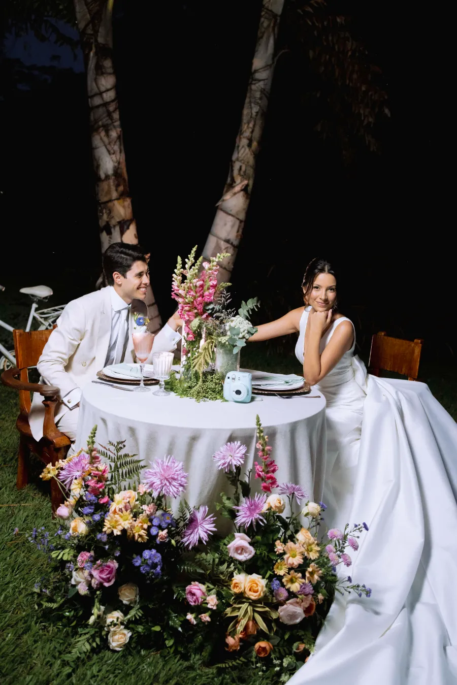 Renovação de votos romântica somente com o casal