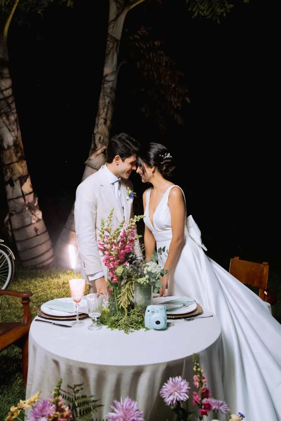 Renovação de votos romântica somente com o casal