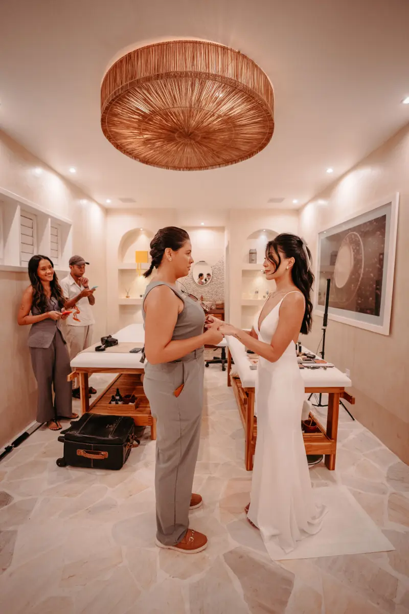 casamento Jeri Paradise com noiva em making of