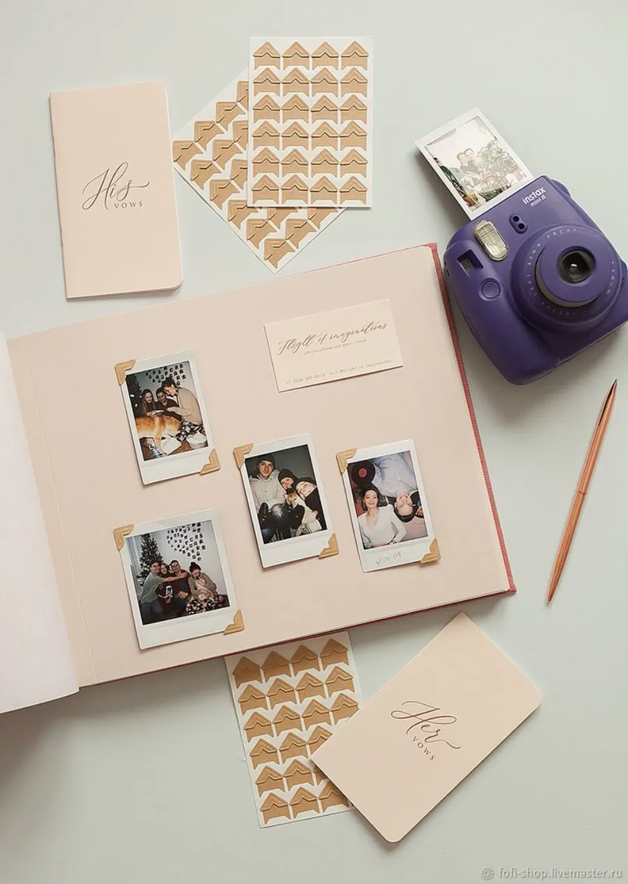 caderno com fotos ideia para presente de bodas de papel