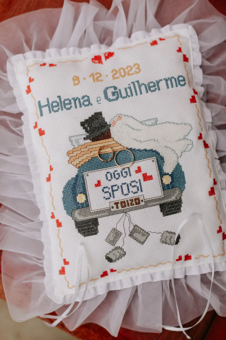 porta aliança para casamento diferente