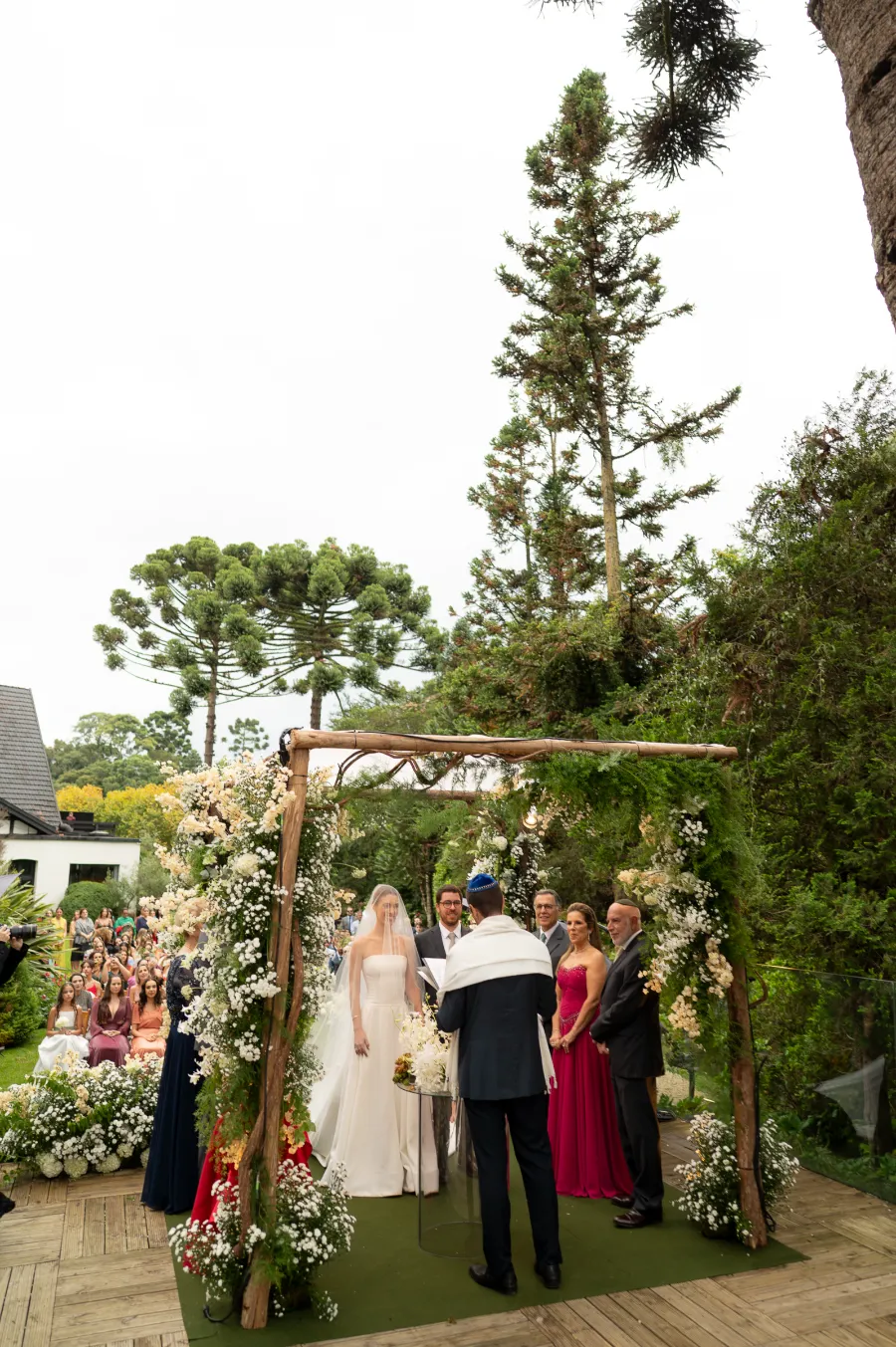 noivos no casamento judaico