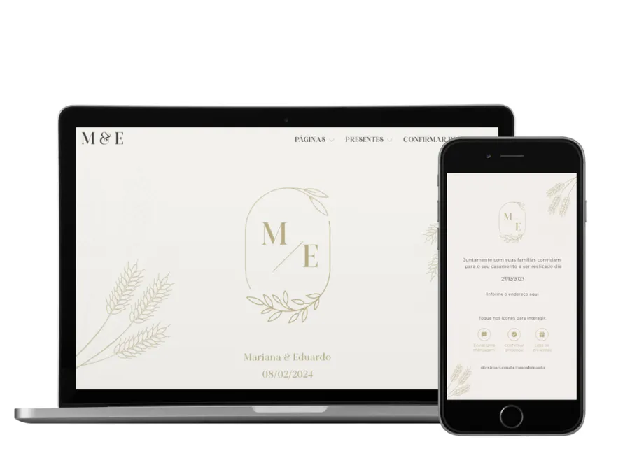 site e convite de casamento digital