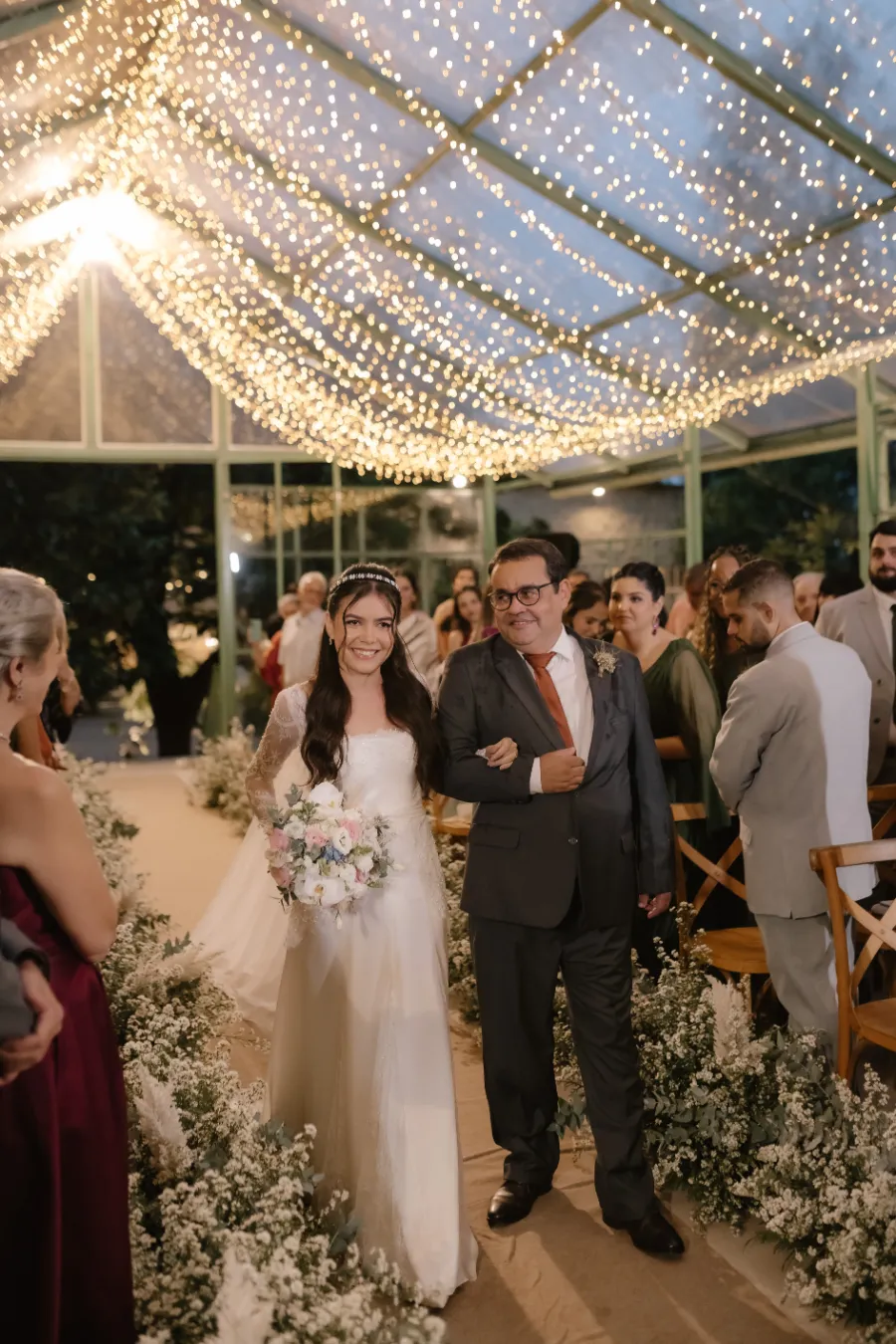 entrada da noiva com o pai