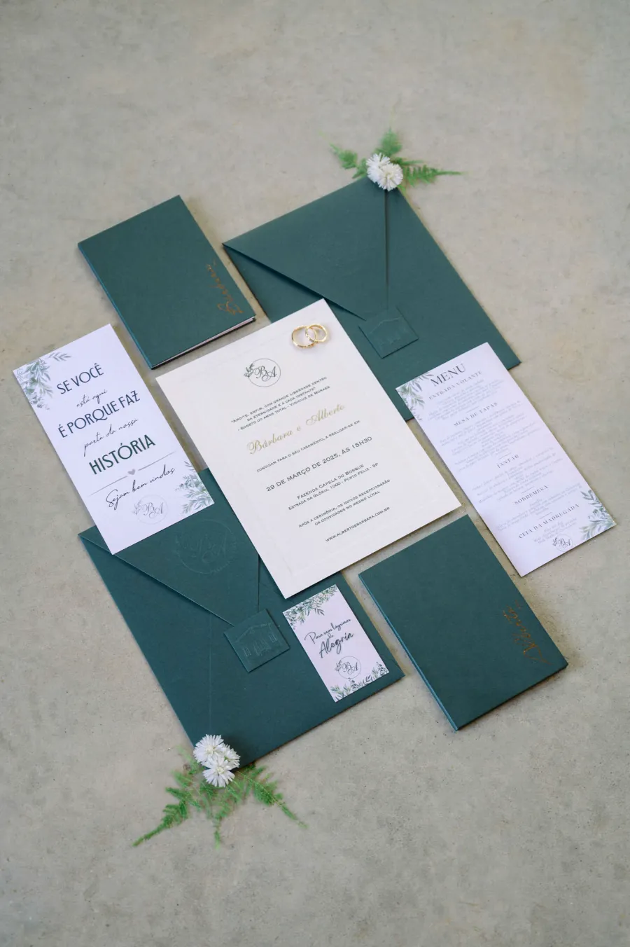 convite para casamento elegante