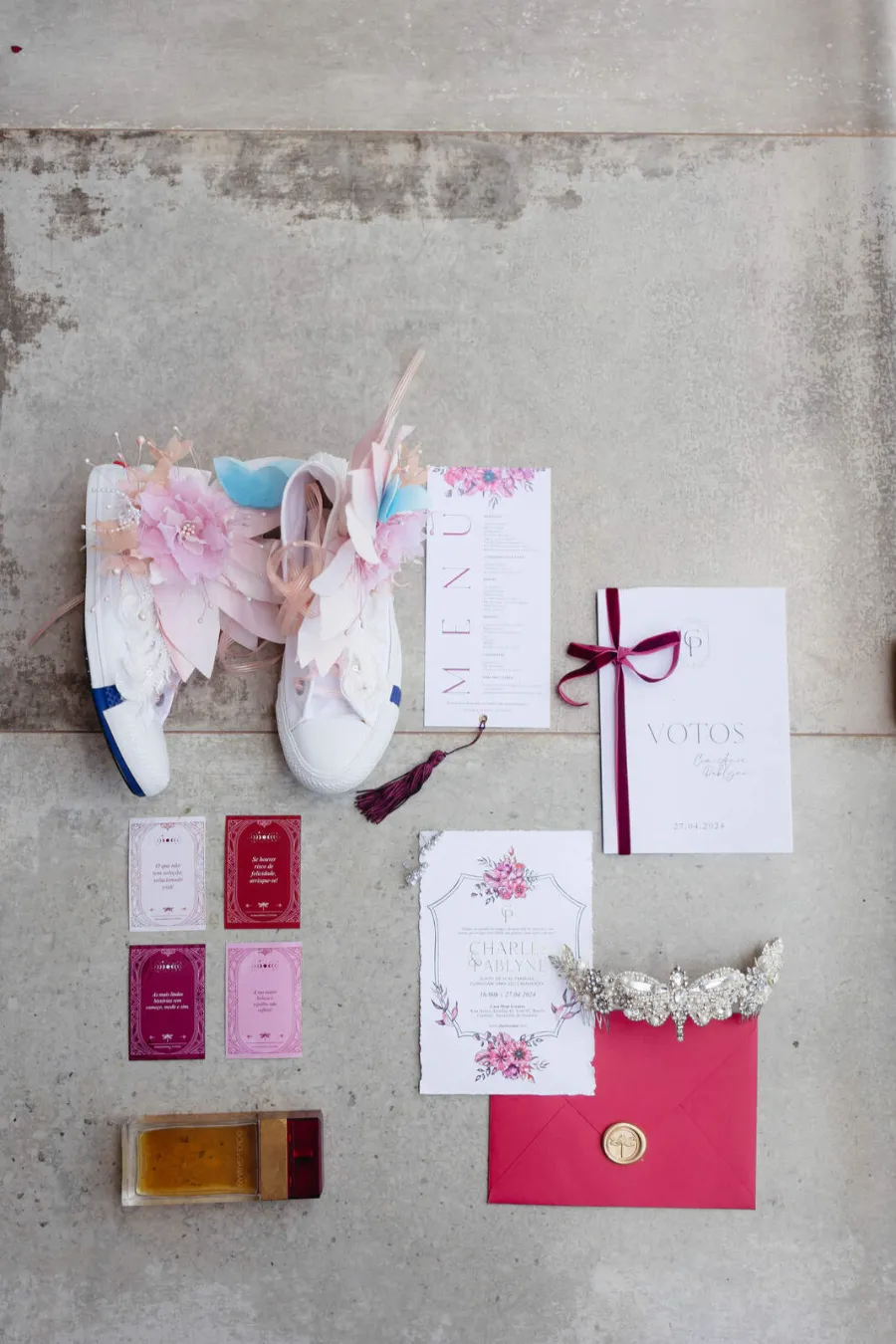 convite e papelaria para casamento rosa