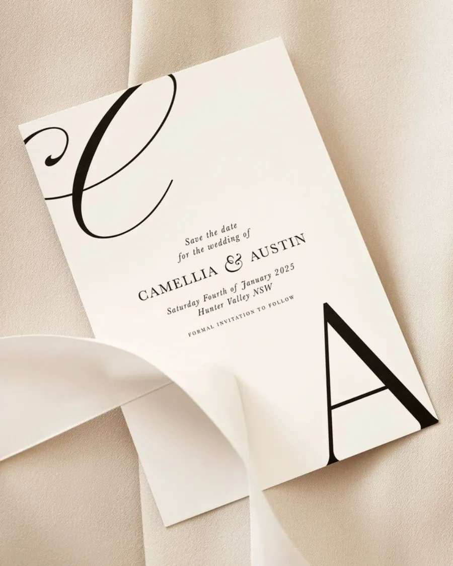 save the date para casamento simple e elegante