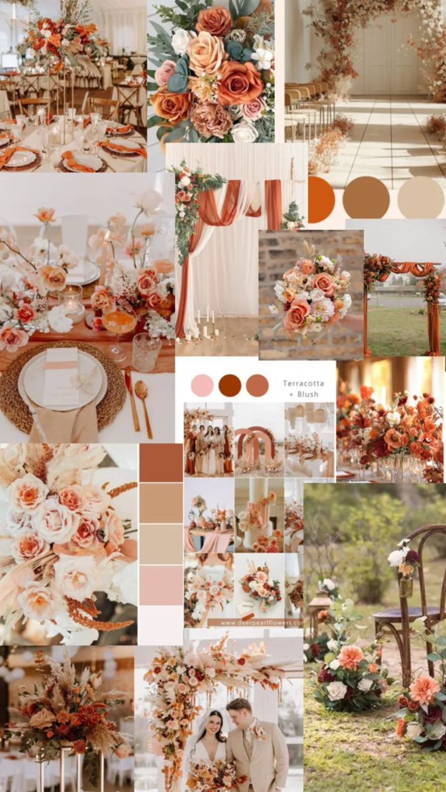 paleta de cores terracota e bege