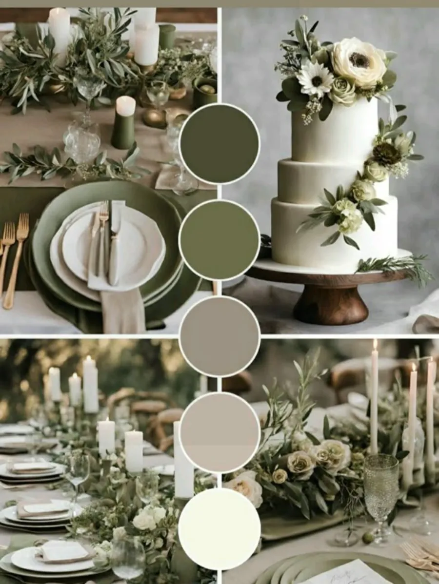 paleta d ecores para casamento simples e elegante