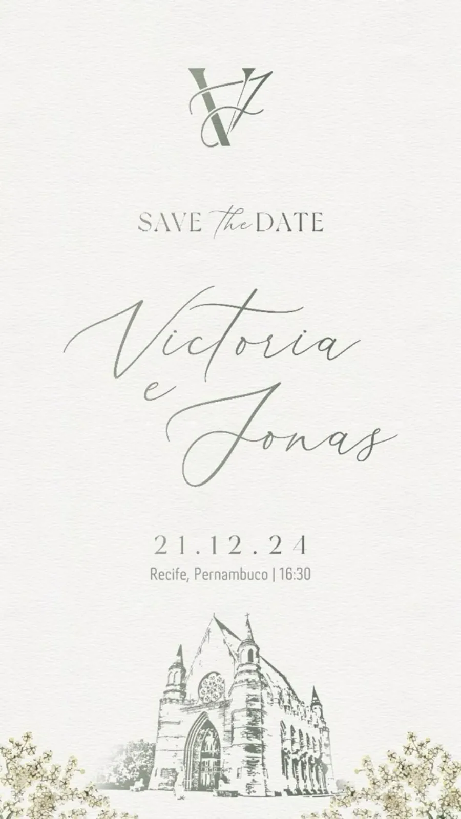save the date para casamento simple e elegante