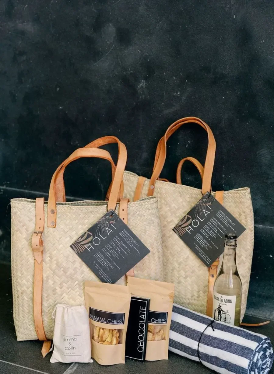 kit de boas vindas para casamento sofisticado