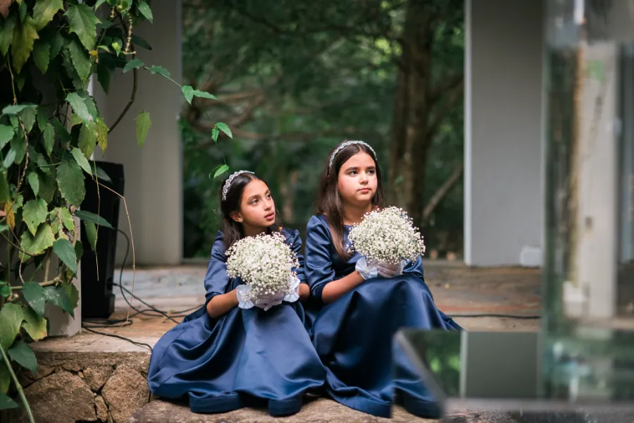 daminhas de vestido azul petroleo