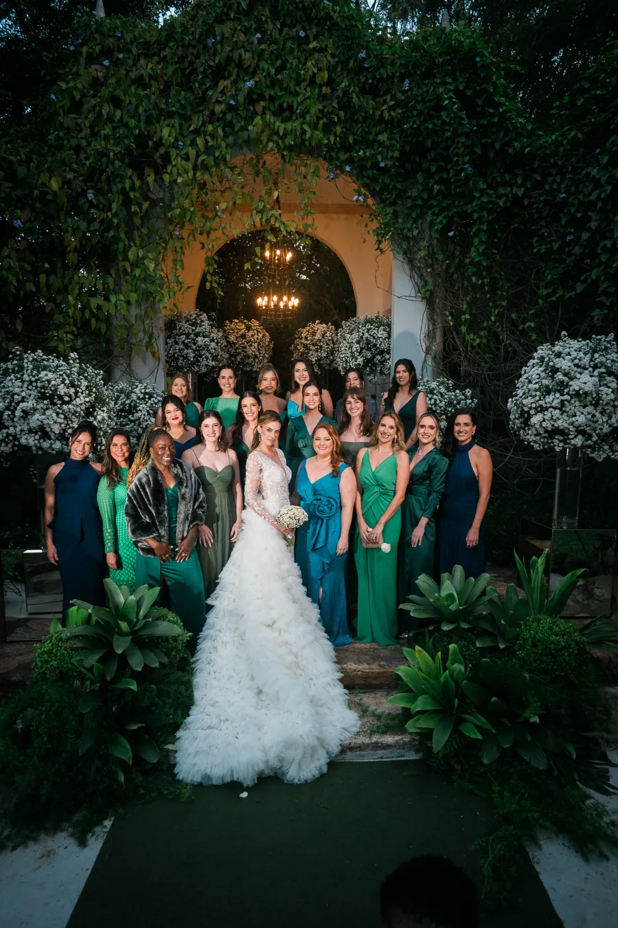 madrinhas de verde petroleo