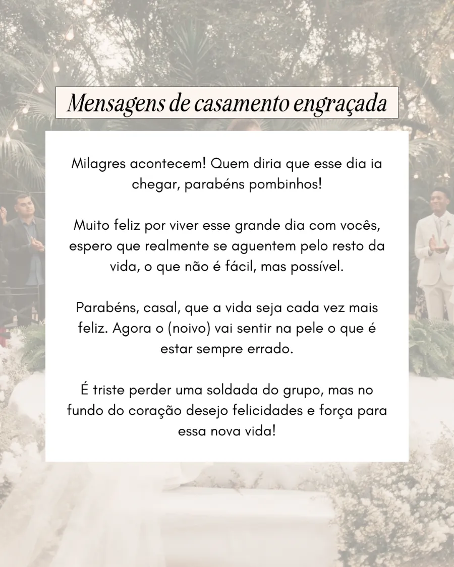 Mensagem de casamento: 60 frases para parabenizar os noivos