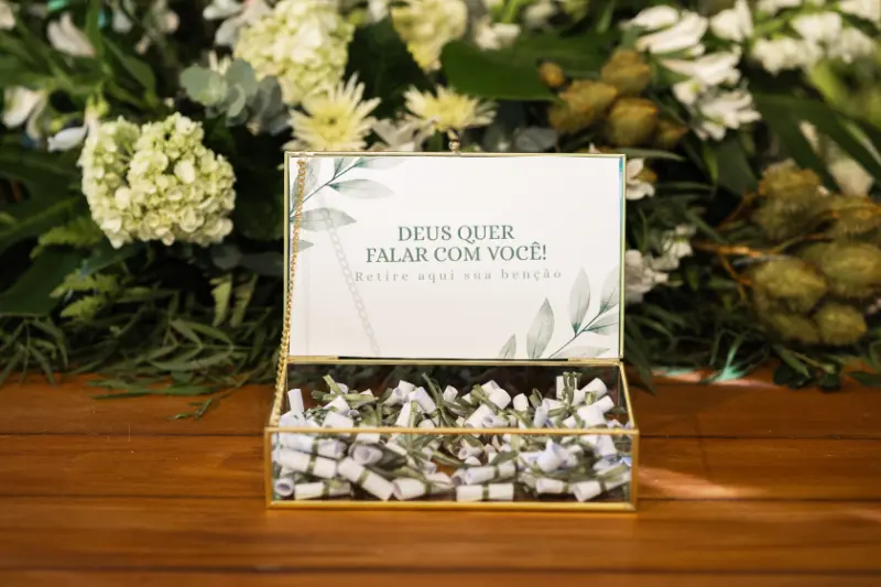 recadinho dos noivos em caixa de mensagem