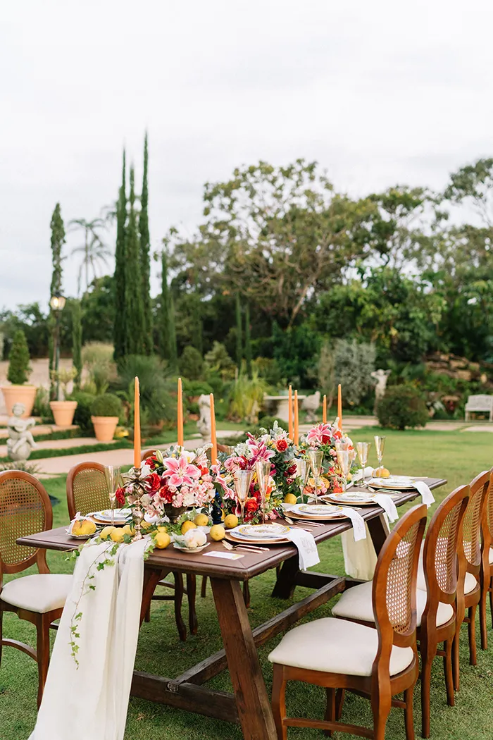 decoraçaõ para casamento italiano