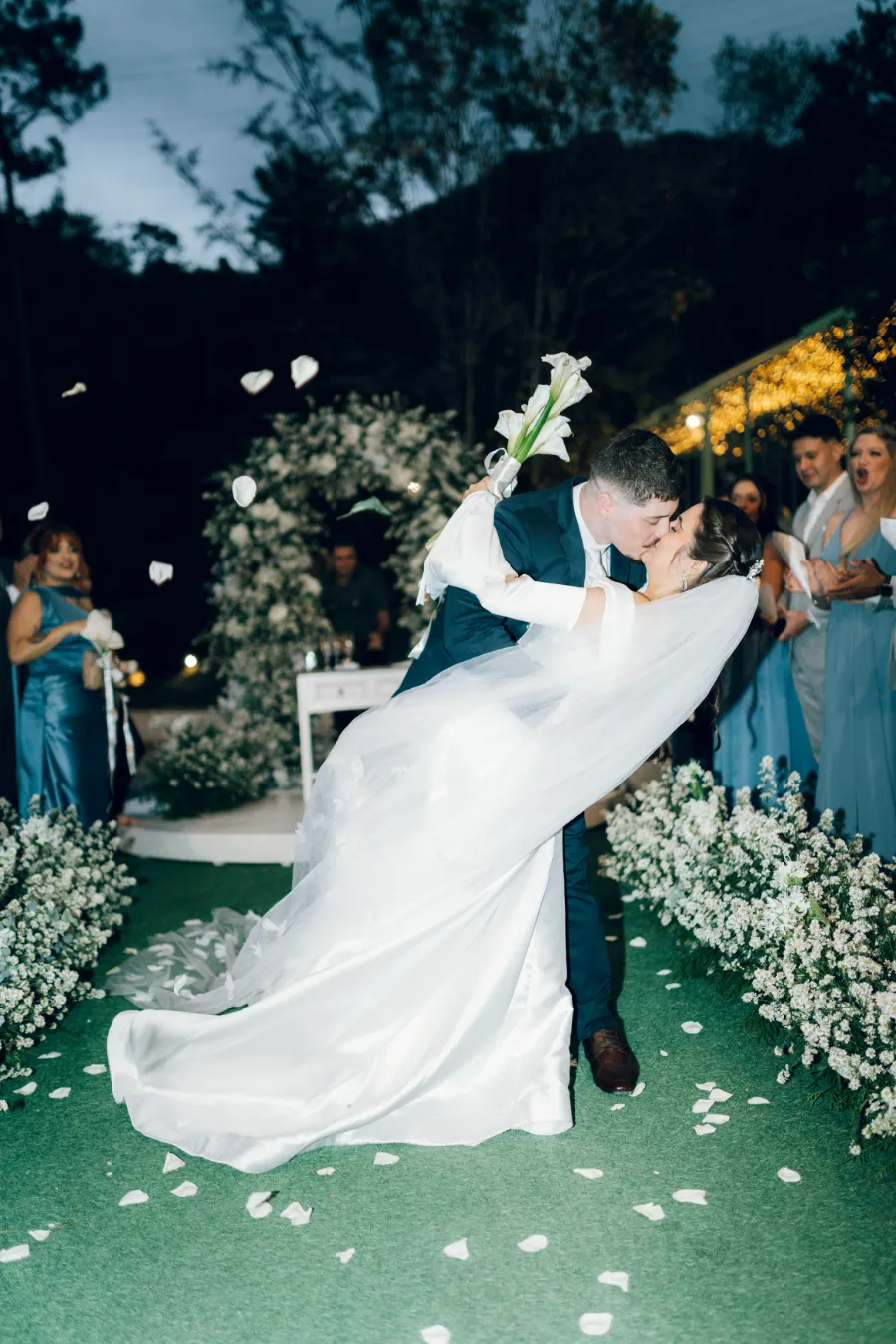 Madrinhas de Azul Serenity: Inspiração Real Ao Ar livre