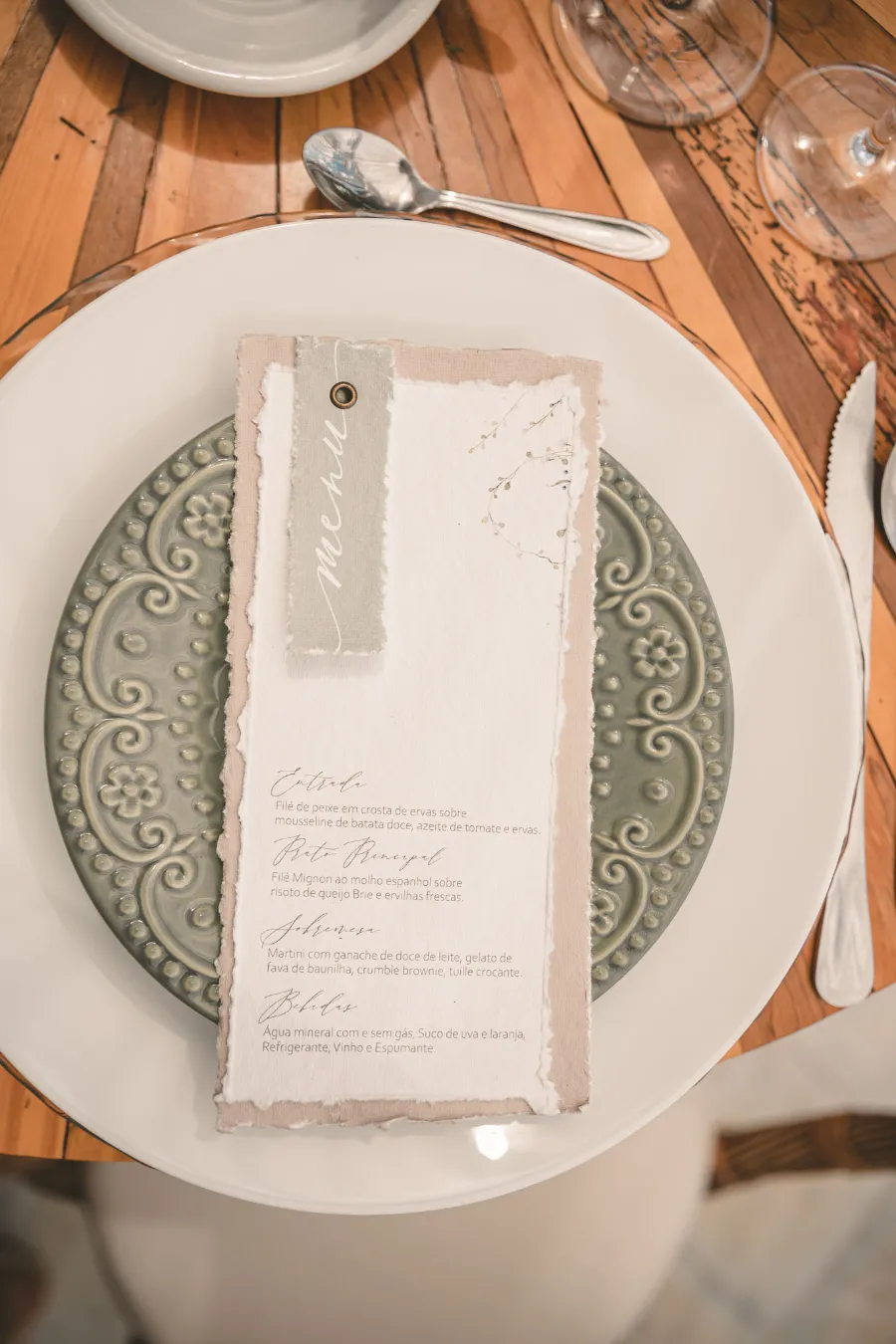 menu de casamento