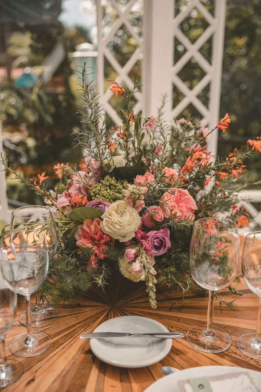 centro de mesa floral