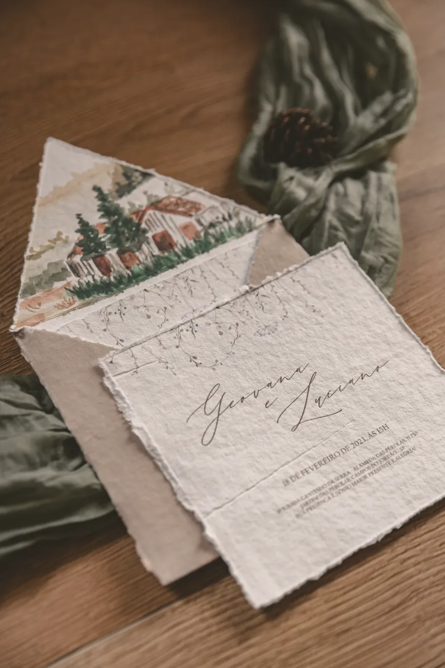 convite de casamento delicado