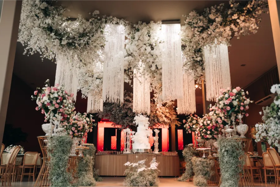 salão de casamento decorado