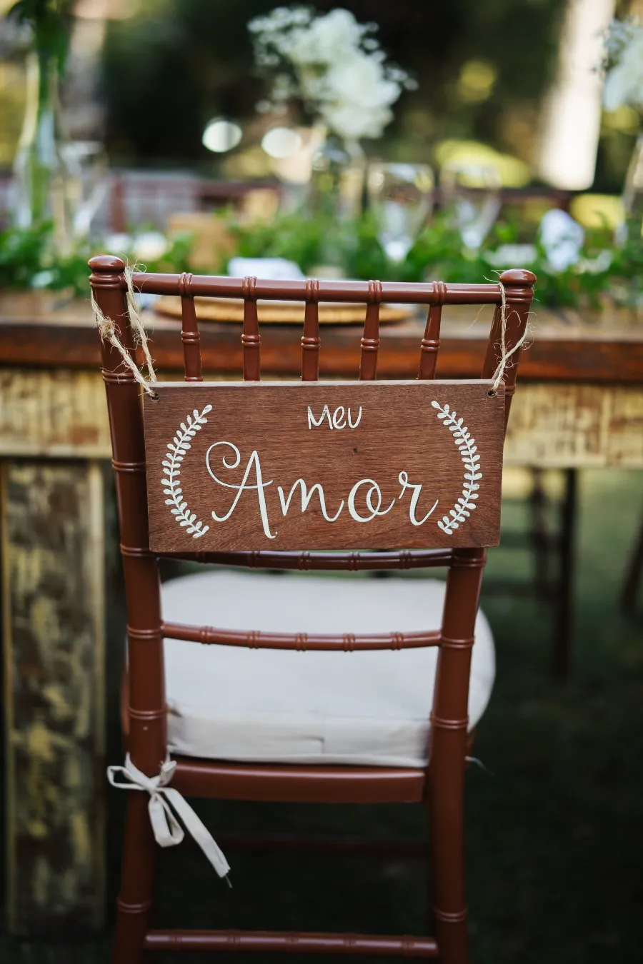 cadeira dos noivos rústica