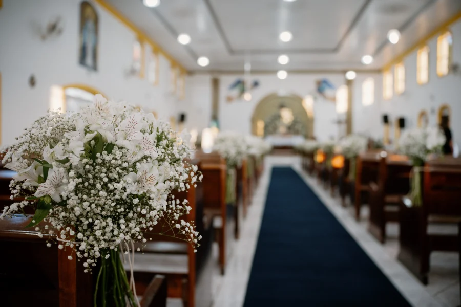 decoração do casamento na igreja