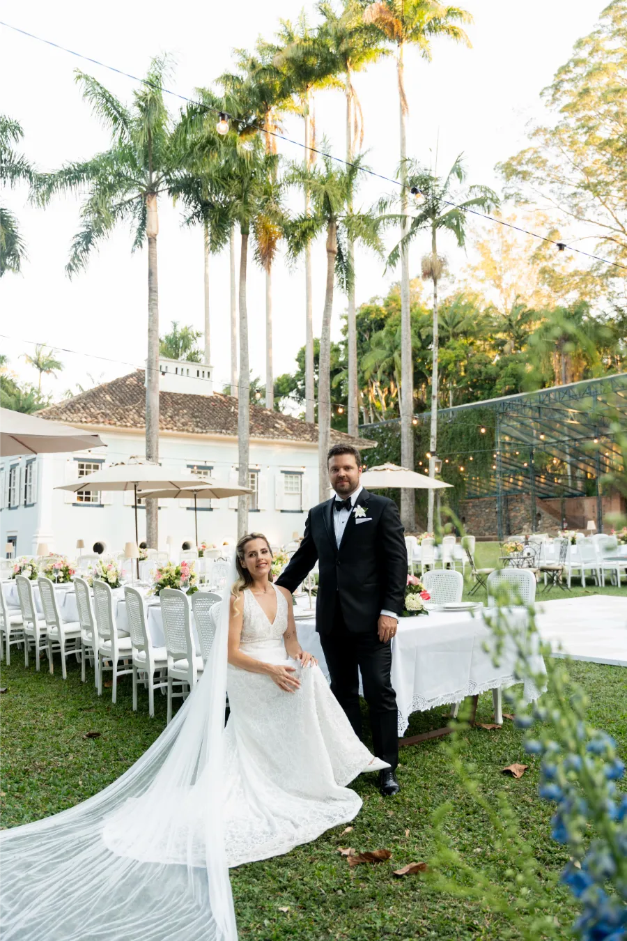noivos no casamento na fazenda