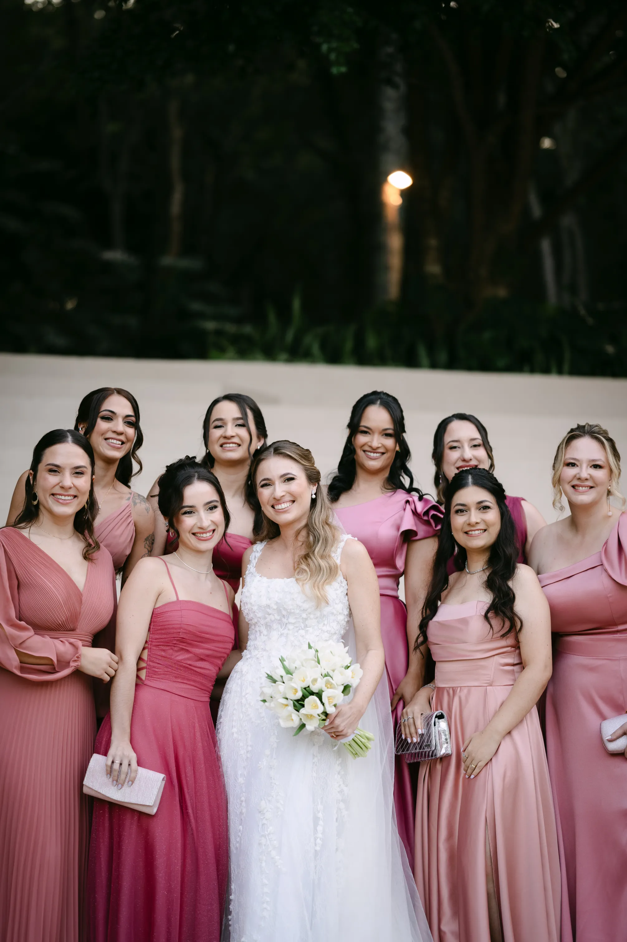 Casamento Rosa e Branco Encanta na Casa Giardino