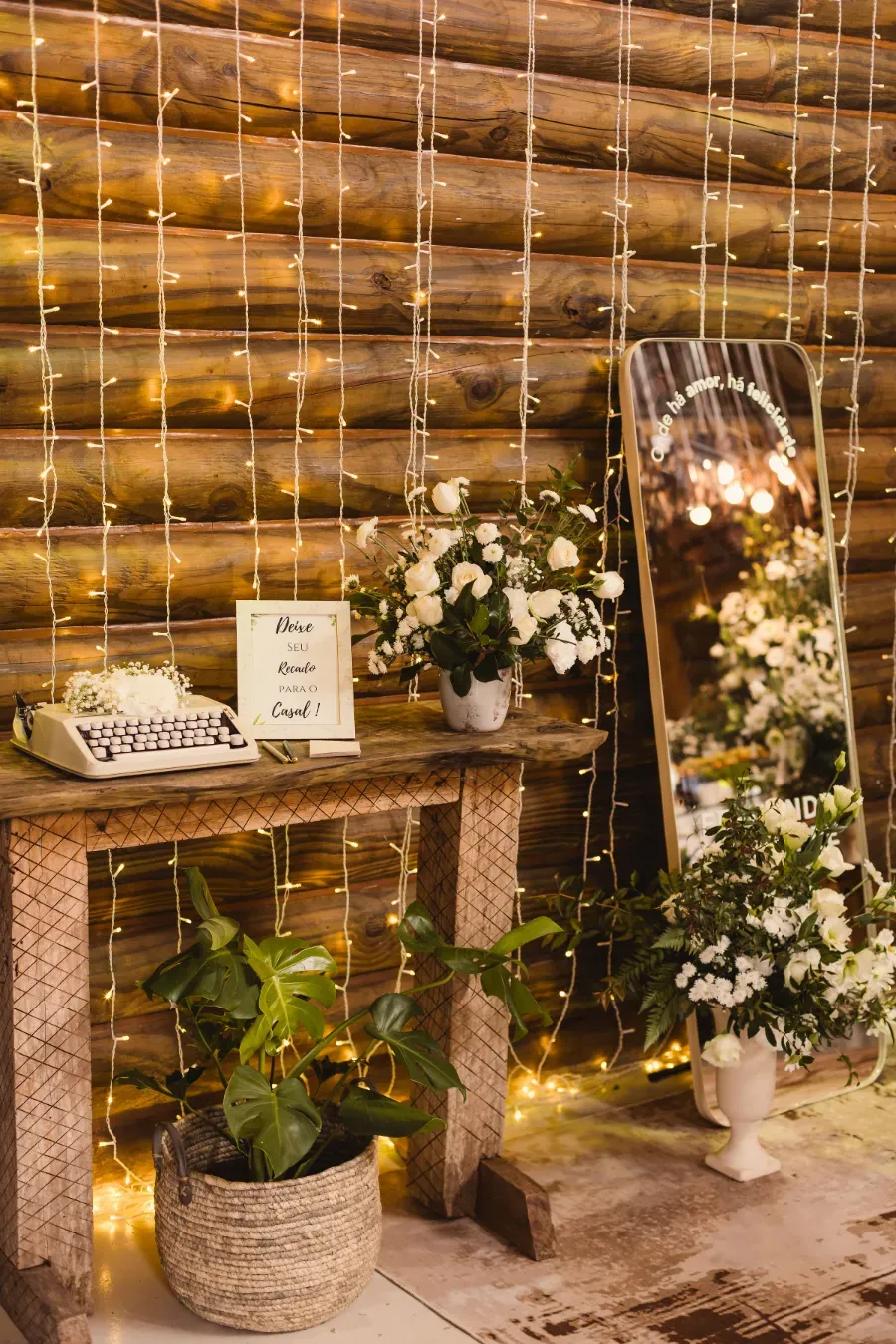 decoração de casamento rústico retro