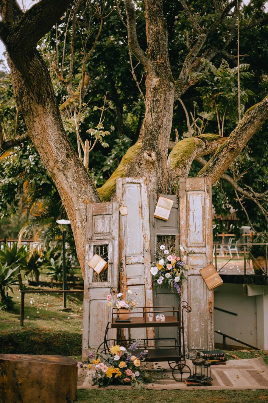 decoração de casamento rústico retro