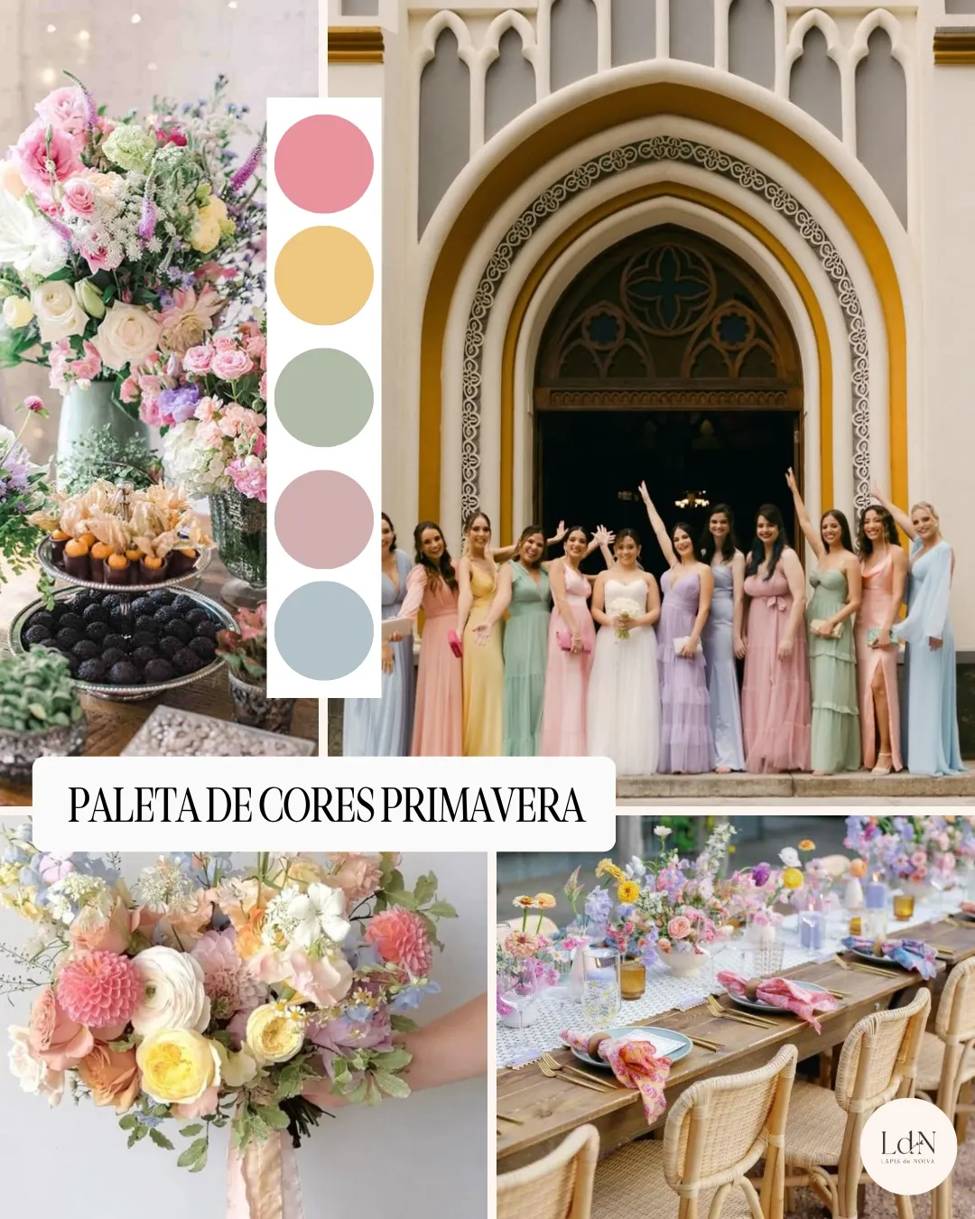 paleta de casamento primavera