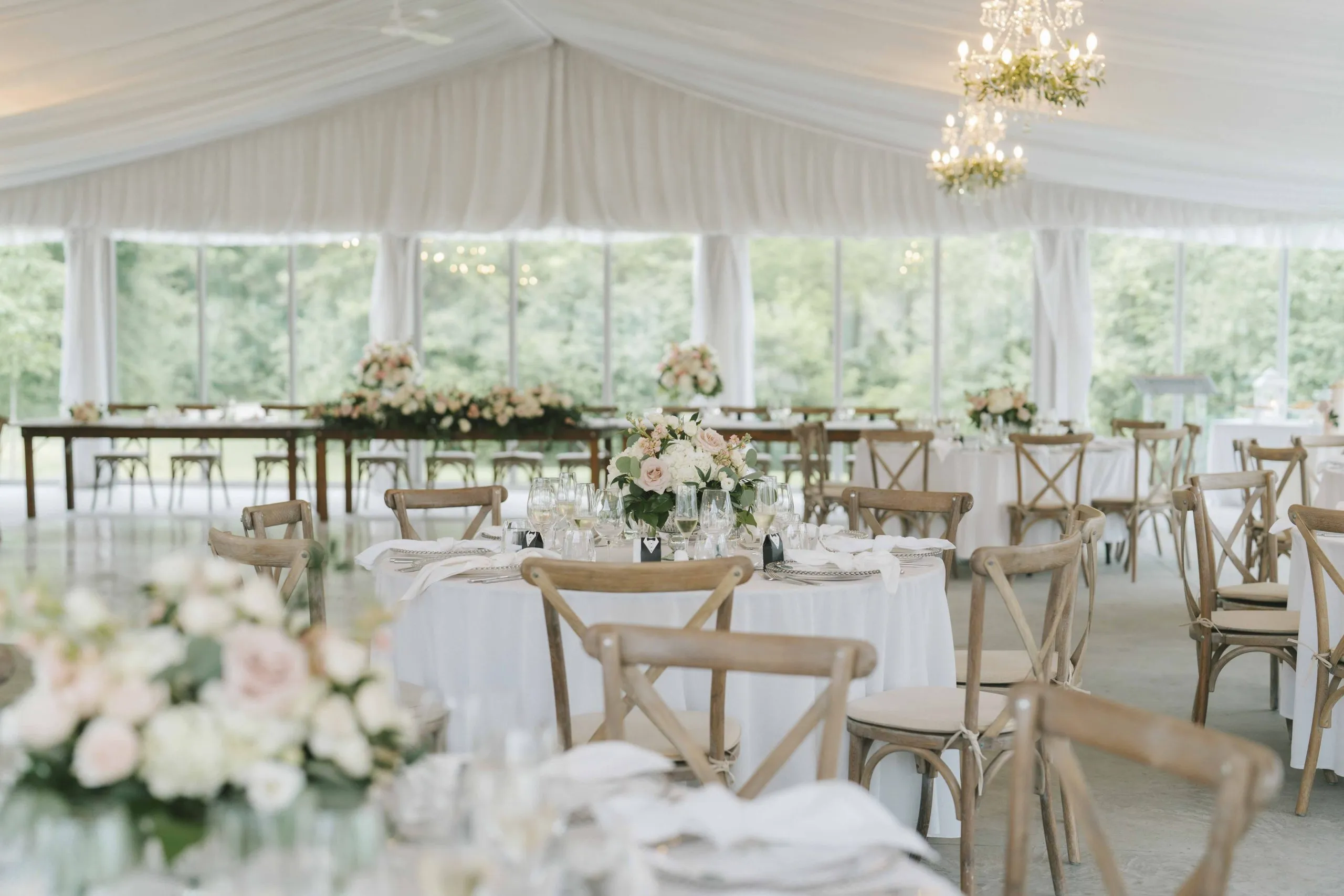 salão para casamento delicado e elegante
