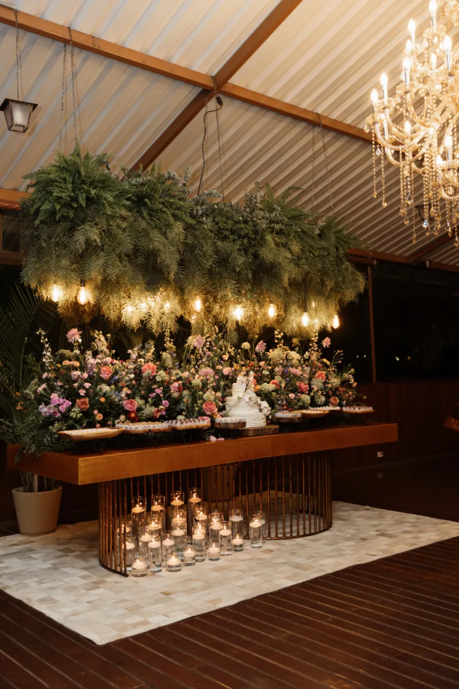 mesa do bolo de casamento