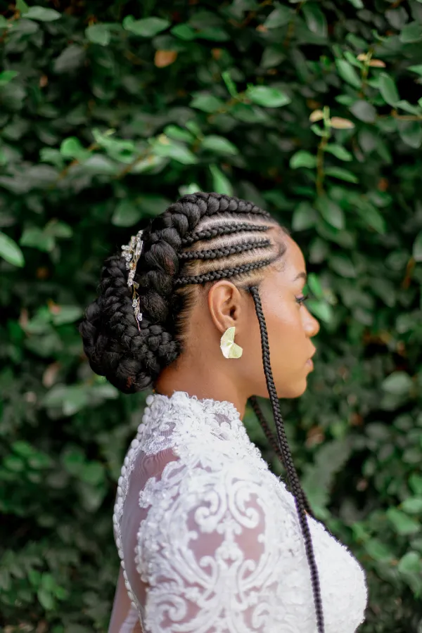 noiva com tranças