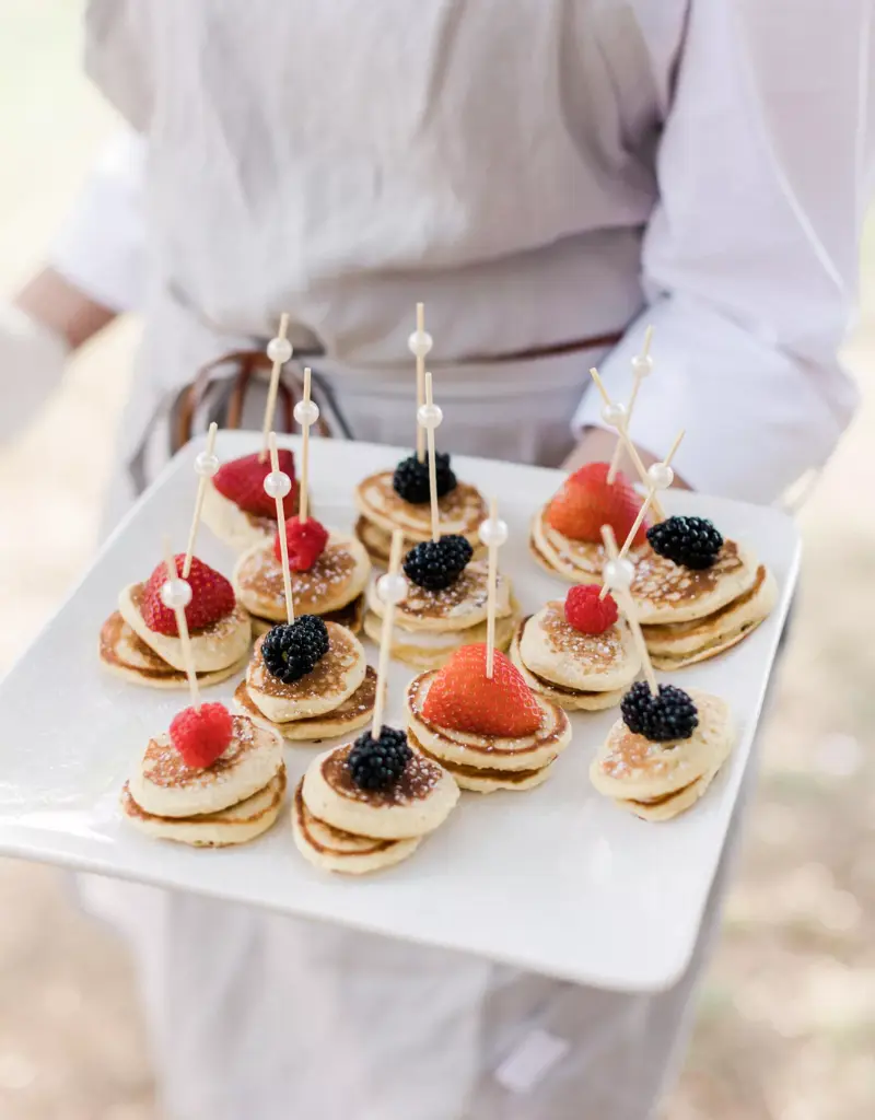 panquecas doces para brunch de casamento