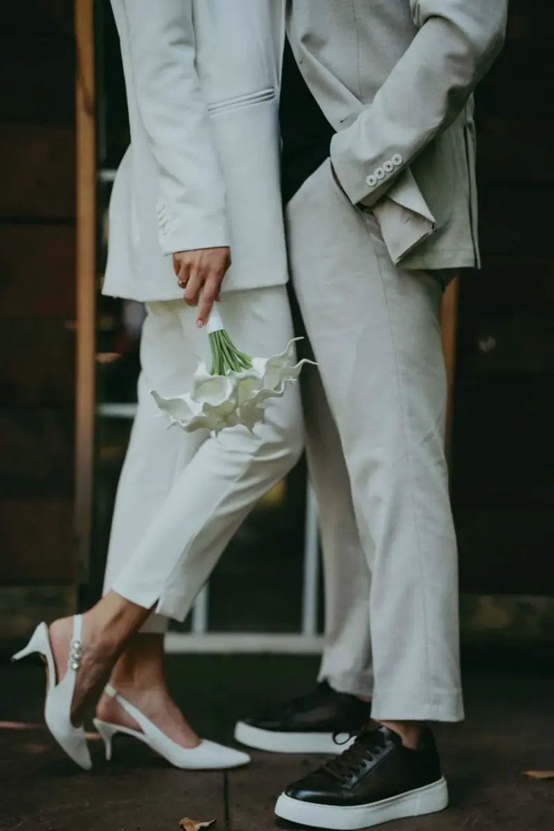 buque para casamento civil minimalista