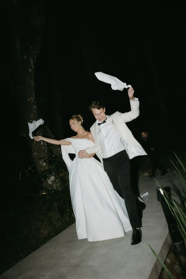 noivos girando guardanapos