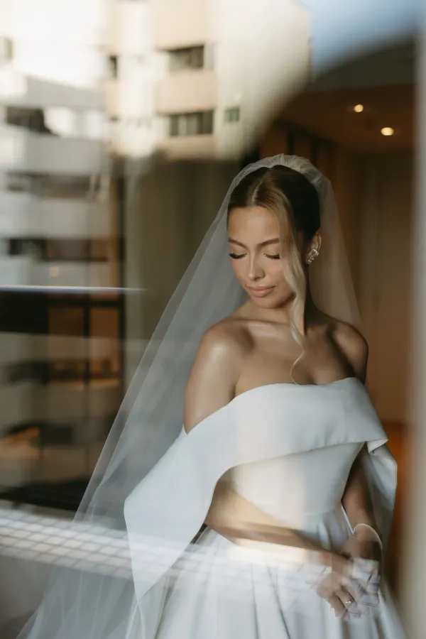 noiva com vestido maximalista