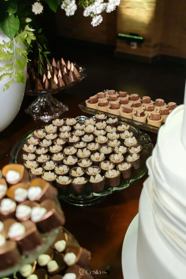 bandeja de doces de casamento