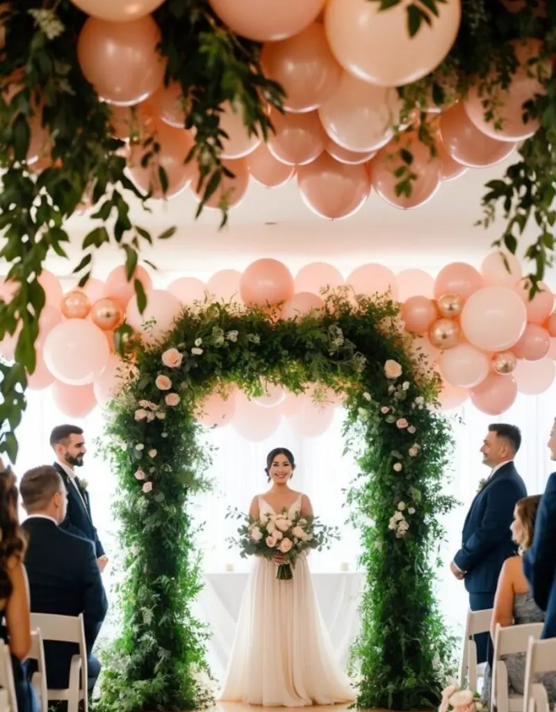 bal&otilde;es rosas para cerim&ocirc;nia