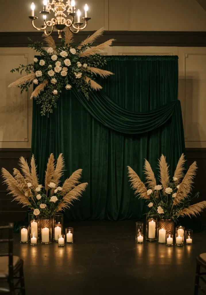 cerim&ocirc;nia de casamento verde esmeralda