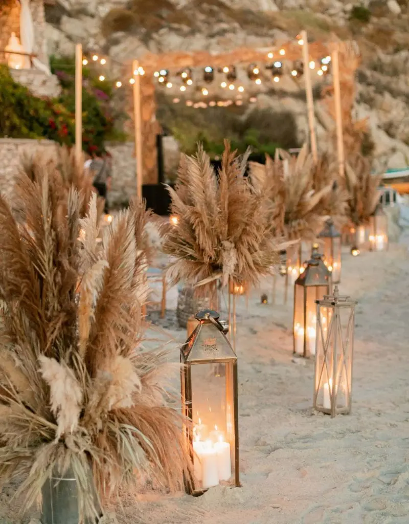 lanternas para caminho ao altar