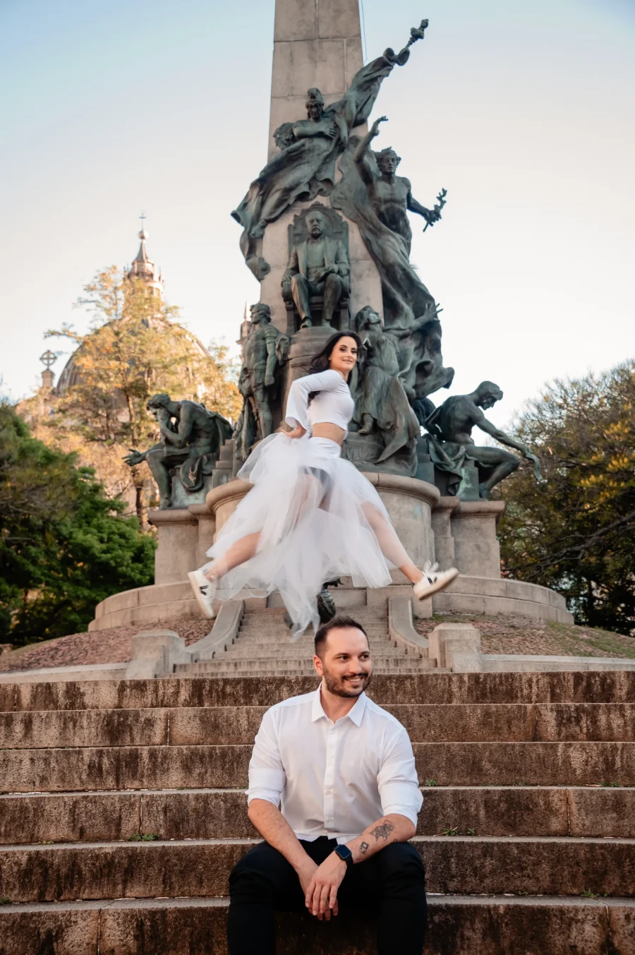 noivos no pre wedding em porto alegre