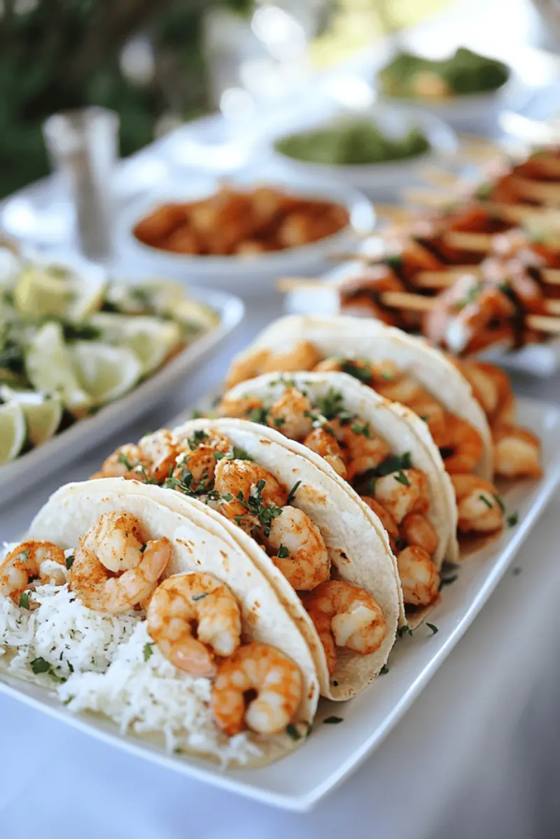 tacos de camar&otilde;es