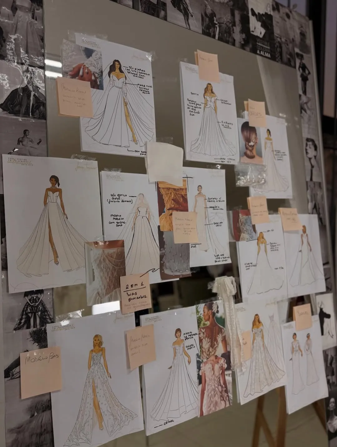 rascunho de vestidos de noiva